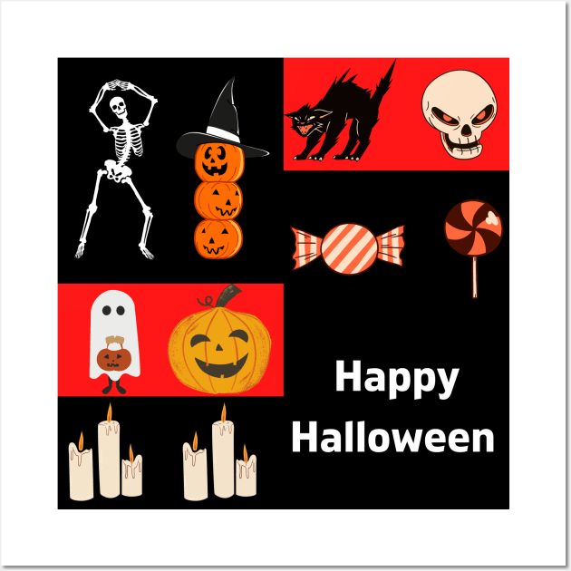 Halloween Ghostly Party Wall Art by Mary'sDesigns